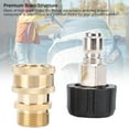 thumbnail image 4 of 2PCS Pressure Washer Adapter M22 to 1/4 In Quick Connect Kit Brass Male and Female Quick Disconnect Kit, 4 of 7
