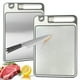 thumbnail image 1 of Malla de doble cara para tabla de acero inoxidable | Tabla de picar grande de 12,2 x 8,3 pulgadas para productos alimentarios | Antideslizante | Material de paja | Limpieza fácil | Afilador de, 1 of 3