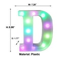 thumbnail image 3 of Colorful LED Marquee Letter Light with Remote Control, Multicolor Party Bar Alphabet Sign, Home Decoration Light Up Letter, PVC Letter with 16 Colors and 4 Modes for Bedroom, 3 of 7