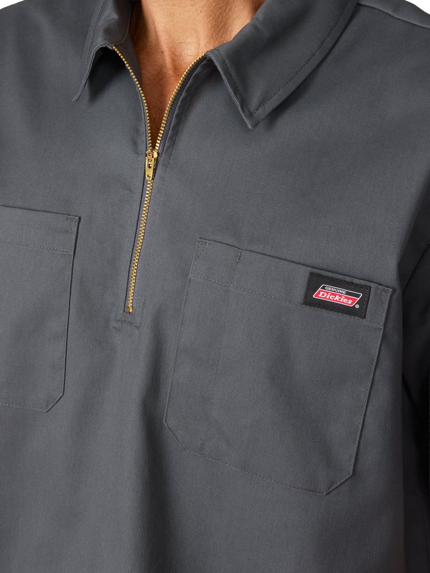 Men's Genuine Dickies 1/4 Zip Short Sleeve Workwear Shirt