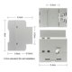 thumbnail image 4 of Din Rail Electricity Meter Single Phase Energy Meter Voltmeter Digital Ammeter AC 80-300V 100A Wattmeter Electric Consumption, 4 of 4