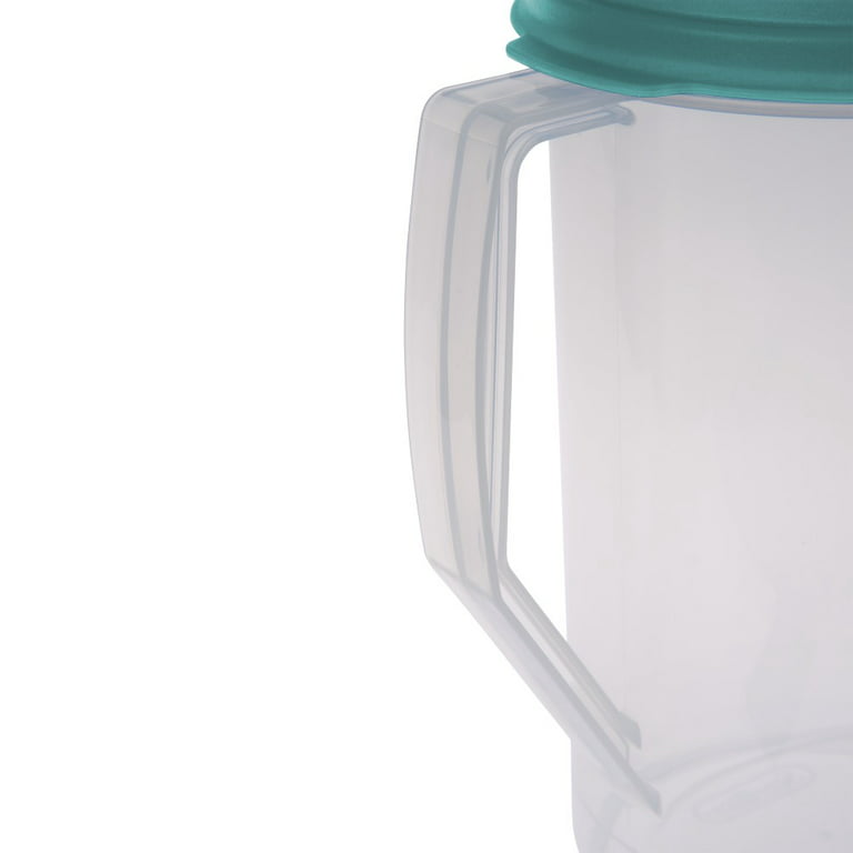 Sterilite Corporation 64-fl oz Plastic Clear / Blue Pitcher Set of: 1 in  the Drinkware department at
