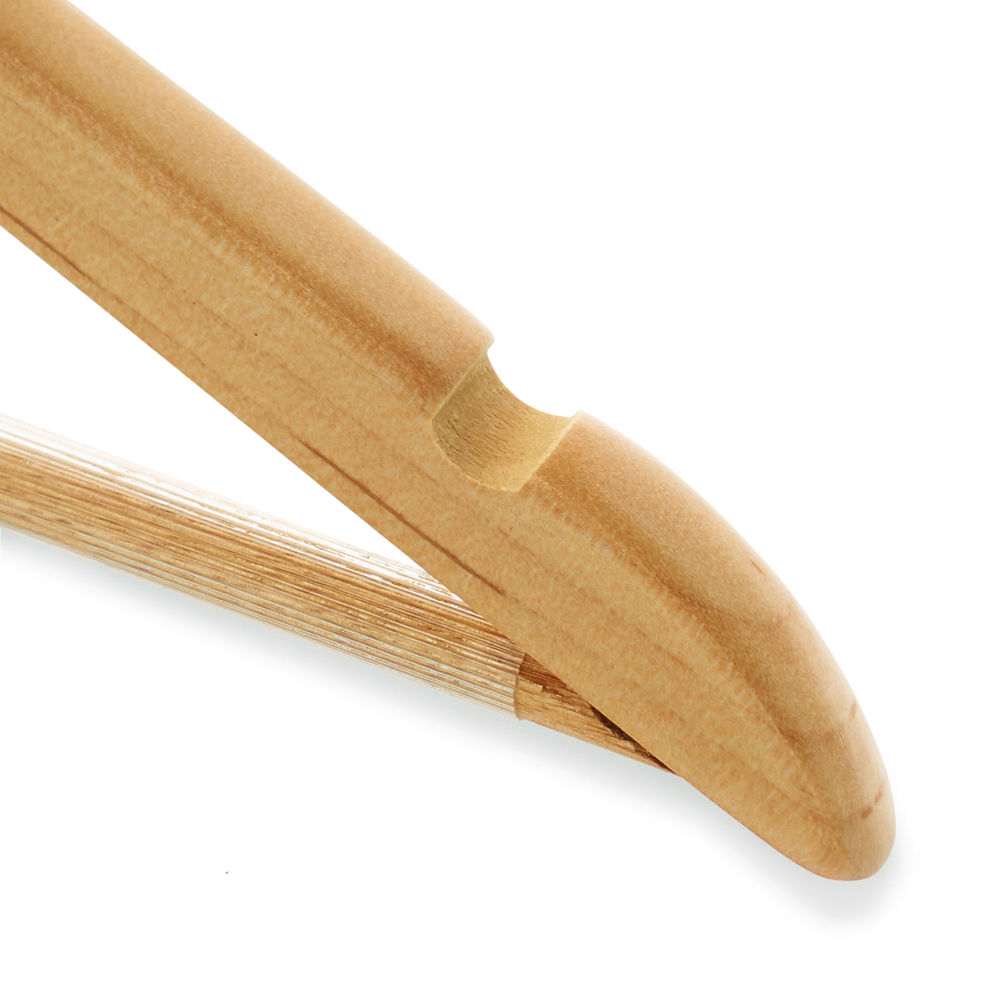 Casafield 40 Wooden Suit Hangers, Natural - Non-Slip Pant Bar & Swivel Hook