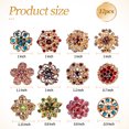 thumbnail image 3 of Guardurnaity 12 Uds. De broches pequeños, accesorios de joyería nupcial huecos, alfiler de aleación de moda con personalidad, accesorios para cena, fiesta, Ropa, zapatos y accesorios Miscelánea Guardurnaity BFH001310-00, 3 of 6