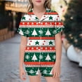 thumbnail image 2 of XEGLSBU Girls Pajamas Size 10-12 Little Girls Boys Pajamas Set Christmas Kids Short Sleeves Sleepwear 2pcs Button down Loungewear Shorts Girls Pajamas Size 8-10 Night Gown Green Size 6-7 Years, 2 of 4