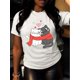 thumbnail image 1 of Plus-Size Women'S Casual Valentine'S Day Heart Cat Graphic Printed T-Shirt Tee For Adult, Men, Women, Teen, Teenager, Adolescent, Youth, 1 of 5