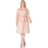 ANNE KLEIN Womens Pink Below The Knee A-Line Party Dress Plus 16W