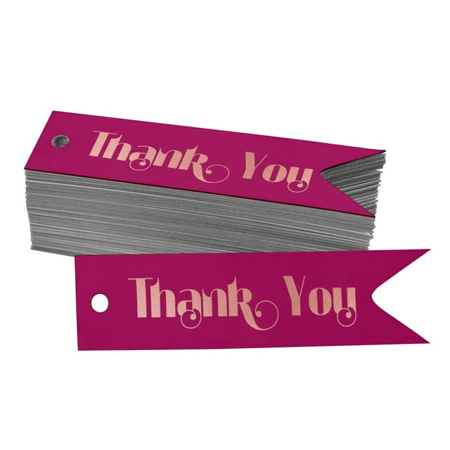 Inkdotpot Rose Gold Foil Paper Hang Tags Thank You Bridal Shower Favor Tags 50 Pieces