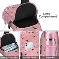 thumbnail image 4 of Sling Backpack,Pink Ghost Bat Halloween Pattern Sling Bag with Water Bottle Holder,Waterproof Sling Bag for Men/Women with Headphone Jack for Hiking,Travel, 4 of 6
