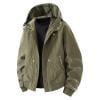 OHMZYZO Mens Jacket Casual Lightweight Waterproof Hooded Windbreaker Softshell Zip Up Coat Comfort Activities Outerwear with Pockets