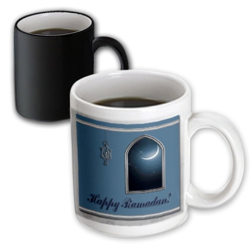 3dRose Ramadan Lantern with Moon in the Window Magic Transforming Mug, 11-ounce by 3dRose