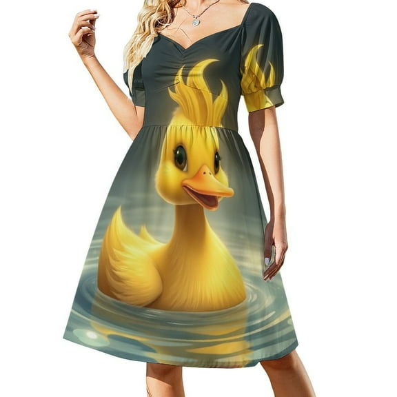 Rubber Duck Short Sleeved Dress Dress Women Summer 2025 Prom Clothes
