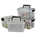 thumbnail image 3 of Teyyvn Plastic Mini Latch Box, Storage Bin with Locking Lids(Pack of 4, 2 L, Clear), 3 of 4
