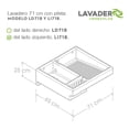 thumbnail image 2 of Lavadero 71 cm CON PILETA IZQUIERDA kit Z BLANCO granito Versaplas LI71B03Z, 2 of 9