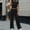 Short Sleeve Top & Pants Set-Black, variant on Guieoi Womens Two-Piece Outfit Loungewear Set,Matching Set Solid-Color Round-Neck Short-Sleeve Shirt and Long Pants Set with Pockets Army Green 0 XXL