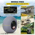 thumbnail image 3 of VEVOR Beach Balloon Wheels, 13" Replacement Sand Tires with 32" Stainless Steel Axle, TPU Cart Tires for Kayak Dolly, Canoe Cart and Buggy with Free Air Pump, 2-Pack, 3 of 9