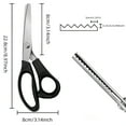 thumbnail image 2 of FACEGA Ergonomic Stainless Steel Triangular Pinking Shears for Precision Decorative Cutting - Ideal for Fabric,Leather,Plastic,and Paper Black, 2 of 7