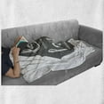 thumbnail image 6 of Saying Soft Flannel Fleece Blanket, Greyscale Composition of Arrows Dots Inspirational Be Brave Inscription, Cozy Plush for Indoor and Outdoor Use, 70" x 90", Charcoal Grey and White, by Ambesonne, 6 of 6