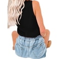 thumbnail image 3 of Sleeveless Women Mock Neck Casual Ribbed Knit Tank Tops Sweater Vest, 3 of 3