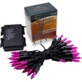 thumbnail image 3 of Morttic 16 ft 50 LED Christmas Lights, Battery Operated Mini String Lights, Waterproof Tree Lights with 8 Lighting Modes, Indoor Outdoor Patio Garden Party Wedding Christmas Decoration, Purple, 3 of 6