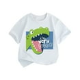 thumbnail image 1 of B91xZ T-Shirt de Pâques pour Garçons, Manches Courtes, Col Rond, Blanc 4-5 Ans, 1 of 5
