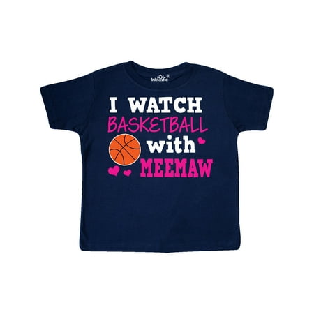 

Inktastic I Watch Basketball with Meemaw Gift Toddler Toddler Girl T-Shirt