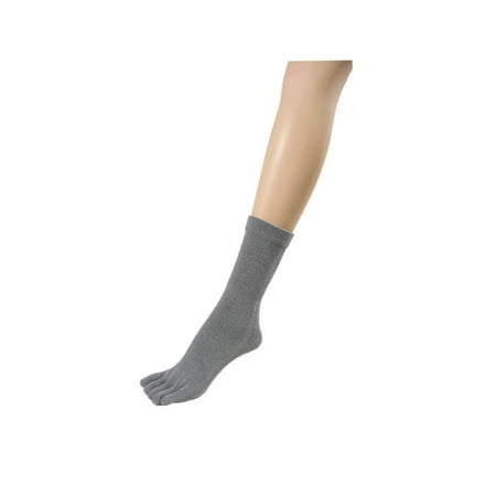 

Couver Soft Cotton Ankle Toe Socks 1 Pair Gray Medium