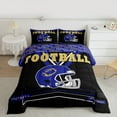 thumbnail image 2 of Castle Fairy Football Print 3 Pieces Queen Comforter Set for Kids Children Teens,Sport Theme Ultra Soft Bedding Sets,Ball Gamer Bedding Comforter Set Breathable,Ultra Soft Home Decor,Reversible, 2 of 8