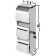 thumbnail image 2 of Commercial Toilet Paper Dispenser - 3 Roll Stainless Steel Toilet Tissue Dispenser with Lock, Wall Mount - Double Roll Holder for Bathroom/Restroom (1, Silver), 2 of 13
