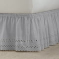 EasyFit Wrap Around Eyelet Ruffled Bed Skirt, Grey