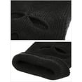 thumbnail image 4 of Couver 3-Hole Full Face Mask Cover Ski Mask Winter Balaclava Beanie Knitted Face Cover for Winter Outdoor Sports, Black, One Size, 1 Piece, 4 of 4