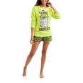thumbnail image 1 of Ensemble de Pyjama pour Femmes Haut à Manches Longues et Short en Peluche, 1 of 1
