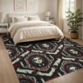thumbnail image 3 of ODIKA 8'x10' Washable Area Rug Durable, Non-Slip Design With Eerie Gothic Mirror Frame Halloween Horror Portrait Playful for Living Room, Under Sectional, Family, 3 of 7