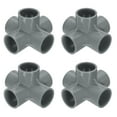thumbnail image 1 of Uxcell Fitting 1-1/4" 5 Ways Connector Furniture Build Grade Pipe Coupling, Grey, 1 of 8