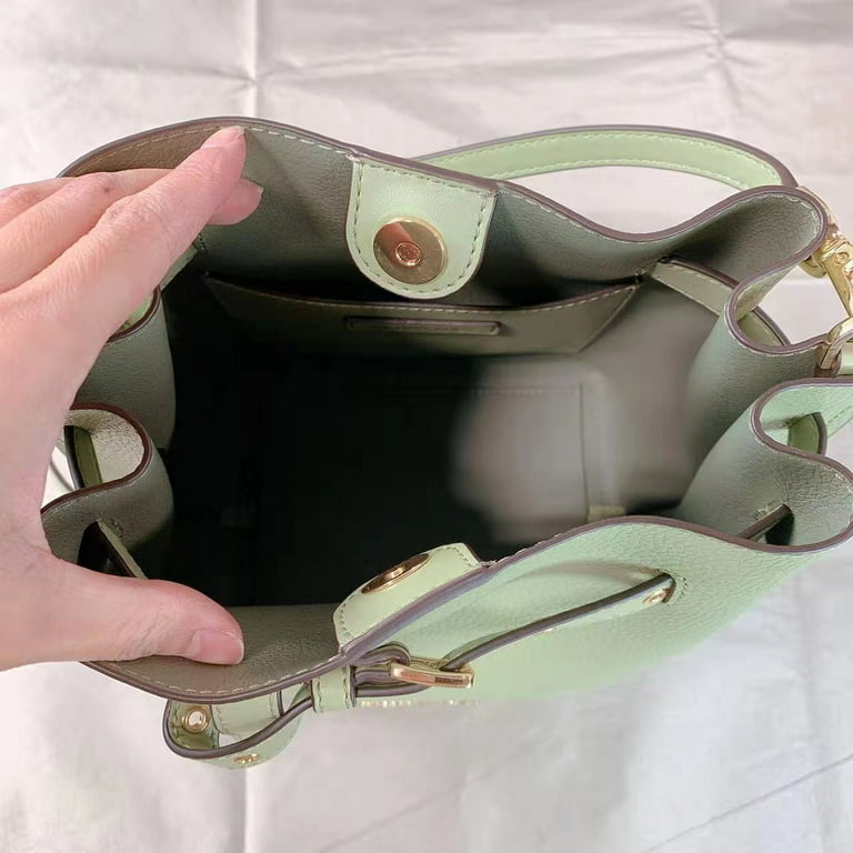 Michael Kors Emilia Small Drawstring Bucket Bag Crossbody Powder