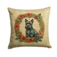 thumbnail image 2 of Scottish Terrier Christmas Flowers Throw Pillow 14 in x 14 in, 2 of 2
