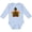 AE-Light Blue, variant on Thanksgiving Pilgrim Turkey Boys or Girls Long Sleeve Baby Bodysuit