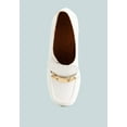 thumbnail image 6 of Morgan Metallic Embellishment Leather Platform Loafers in White, 6 of 7