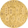 thumbnail image 1 of Ahgly Company Indoor Round Abstract Brown Modern Area Rugs, 7' Round, 1 of 4