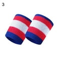 thumbnail image 2 of 1Pair Gym Fitness Wristband Stripe Pattern Basketball Hand Sports Wrist Support, 2 of 8