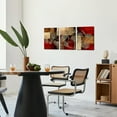 thumbnail image 3 of Hieng Golden Ginkgo Leaf Canvas Wall Art Abstract Plant Leaves Paintings Pictures Modern Red Home Bedroom Bathroom Wall Decoration Gallery Wrapped Unframed, 3 of 6