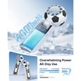 thumbnail image 6 of Portable Handheld Fan with Ice Cooler, 5-Speed Settings, Soccer-Shaped Mini Personal Fan, 4000mAh Rechargeable Pocket Fan for Travel/Outdoor/Office Use, Up to 20 Hours of Run Time,White, 6 of 9