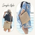 thumbnail image 6 of Women Straw Beach Tote Bag Summer Large Bamboo Top Handle Handbag Hand Woven Shoulder Crossbody Purse for Travel, 6 of 13
