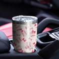 thumbnail image 4 of 30oz Pink Bows and Baseballs Pattern Tumblers Stainless Steel Tumbler with Lid and Straw,Vacuum Insulated Double Wall Travel Tumbler Cups Mug with Cleaning Brush for Coffee,Tea, 4 of 7