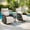 Beige, variant on POCASSY Outdoor Swivel Recliner Chairs Set of 2, Brown Wicker Recliner Patio Swivel Chair with Adjustable Reclining Back and Lifting Footrest for Porch Pool Deck, Gray Cushion