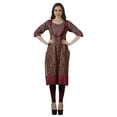 thumbnail image 3 of Moomaya Indian Women Cotton Side Slit Kurtis Printed Bollywood Designer Kurta, 3 of 6