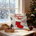 thumbnail image 5 of Steadline Christmas Themed Linen Pillow Cover - 17x17 Inch Holiday Decorative Cushion Case - Reversible Festive Sofa and Bed Decor for Seasonal Home Styling, 5 of 7