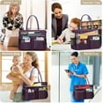 thumbnail image 4 of Gocvo Large Capacity Womens Work Bag Multi-functional Teacher Tote Bag with Laptop Compartment Office Work Tote Bag, Purple, 4 of 7