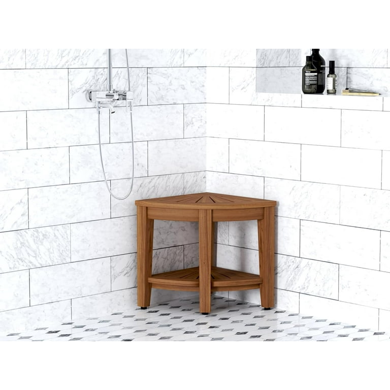 AquaTeak The Original Kai Corner Teak Shower Shelf