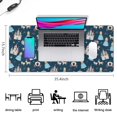 thumbnail image 5 of Long Mouse Pads for Desk,Dark Blue Princess Castle Pattern Desk Mats on Top Of Desks, Desk Mouse Pad Extra Large with 3mm Non-Slip Base and Stitched Edge for Gaming,Office,Work,Home 35.4"x15.7", 5 of 6